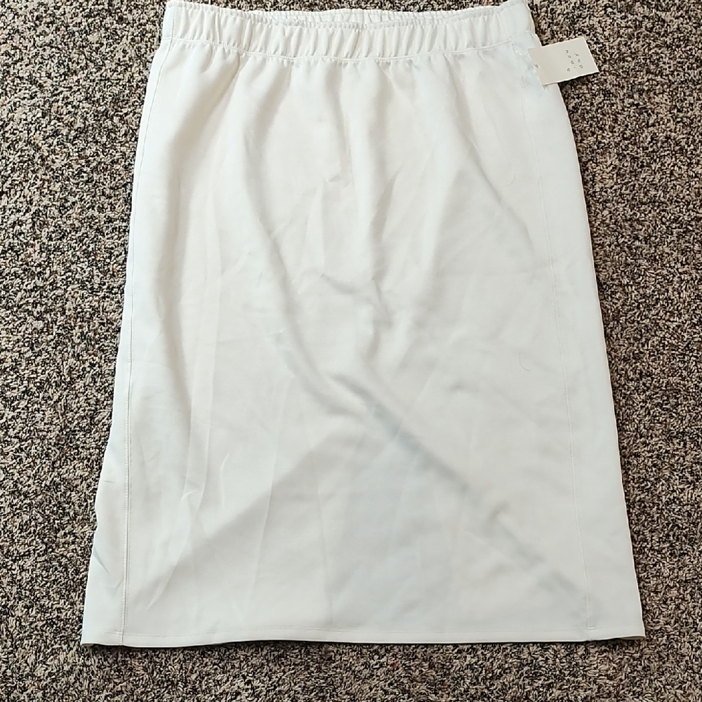 A New Day | Cream Colored Long Skirt With Slit On Back Side